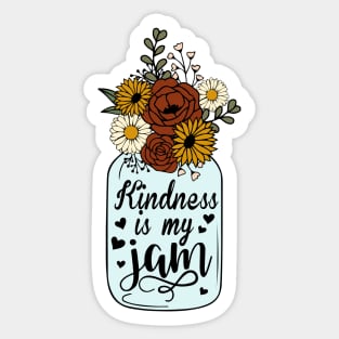 Floral Kindness is My Jam Sticker